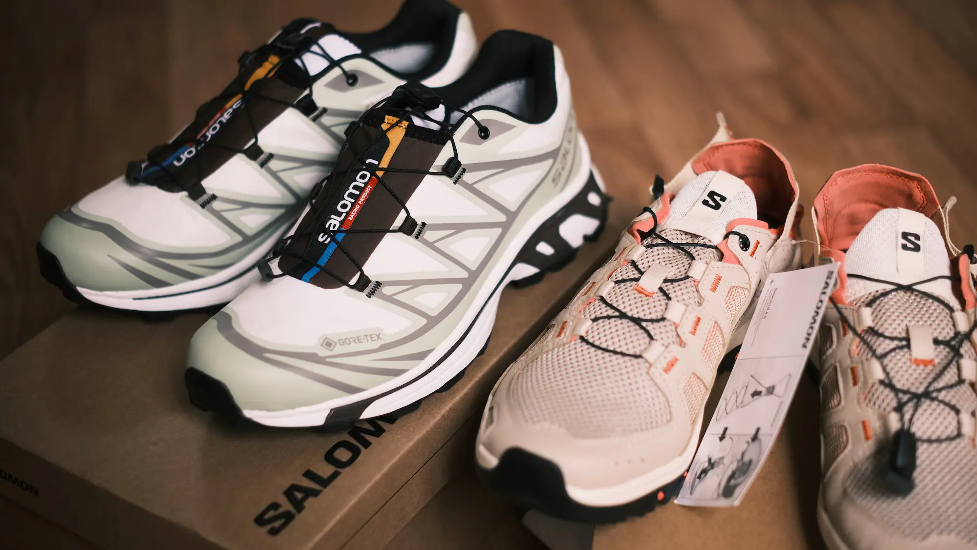 Salomonのスニーカー二種類。フランスのメーカーなのでよく買っている