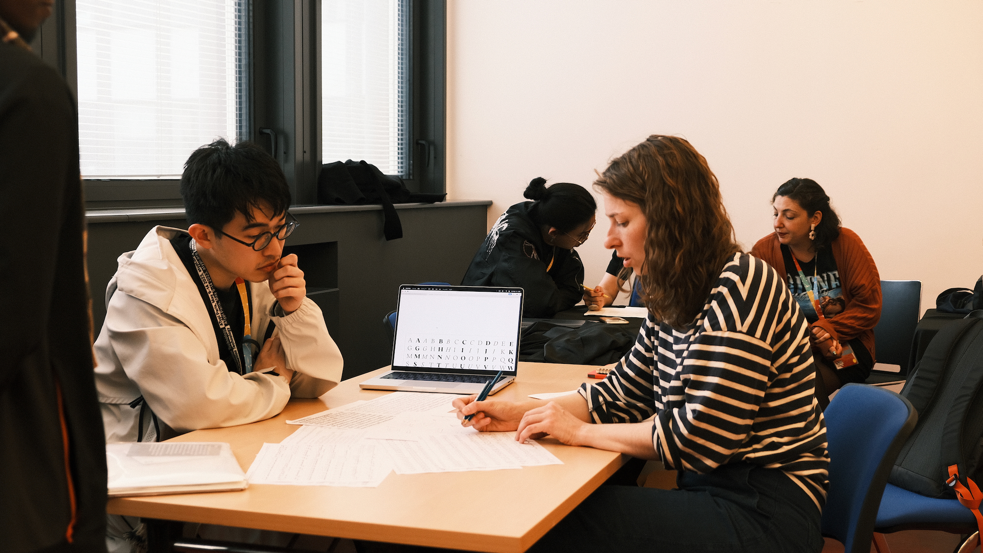 Type Critの様子。自分の気になっているところが突かれて受けて良かったという感想。新しいレインコートで