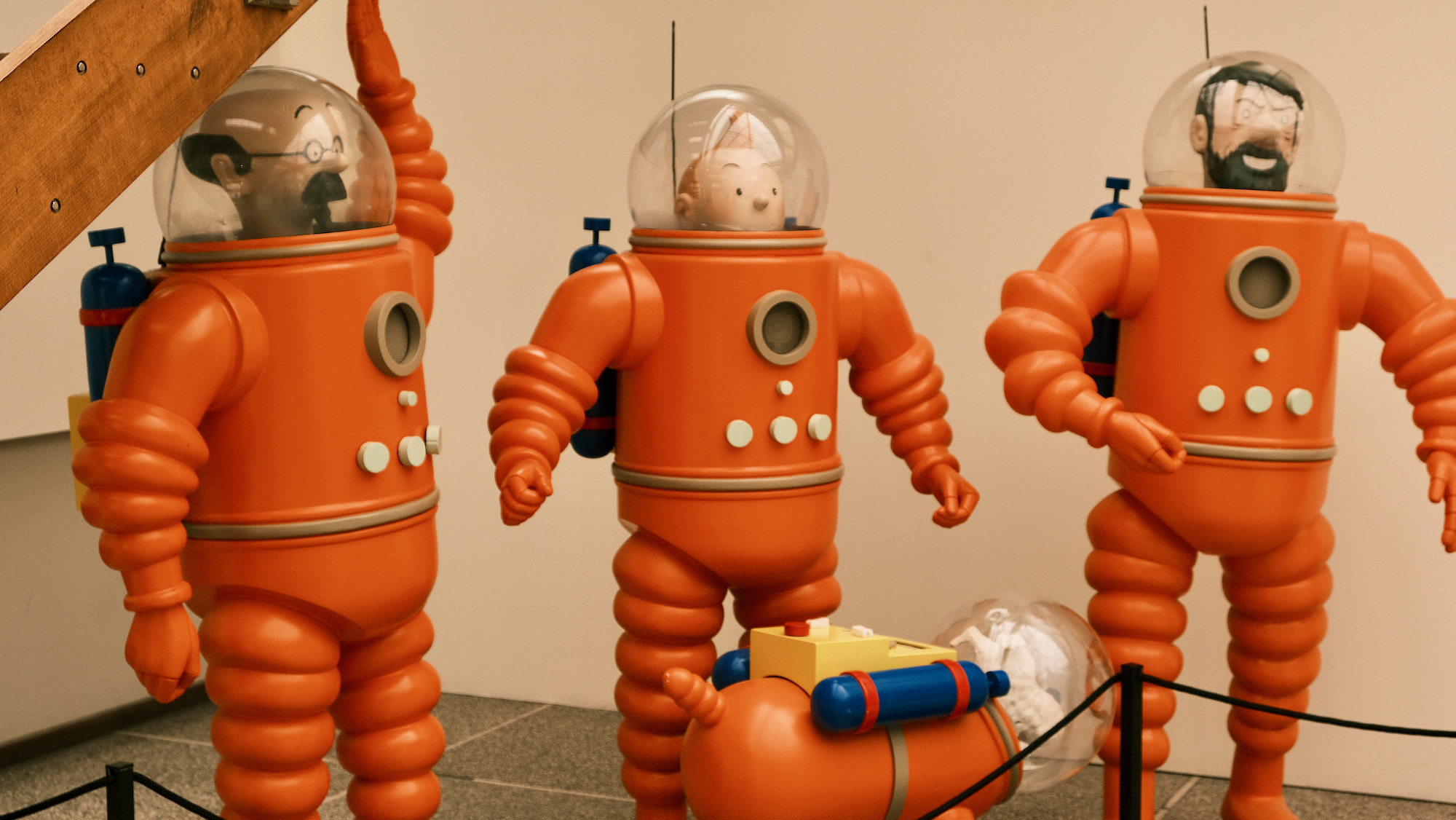 ブリュッセルの漫画センター、タンタンの像。ベルギーはタンタンやスマーフなど、日本とは別の独自の漫画文化を築いているみたい