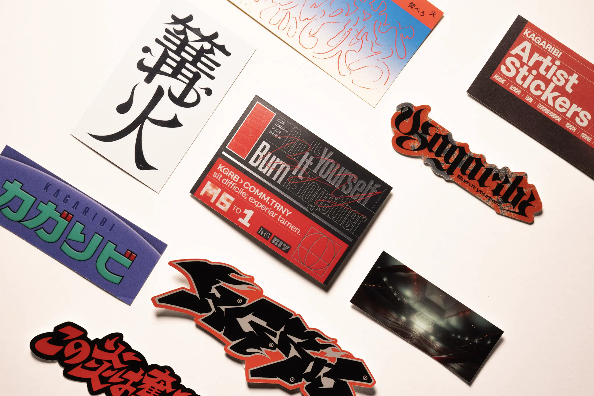 篝火14のアーティストステッカーの実物